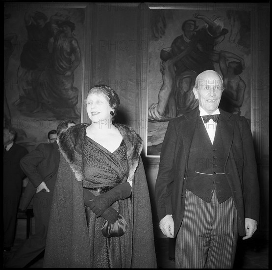 Sir William Jowitt and lady Jowitt in Zurich 1953