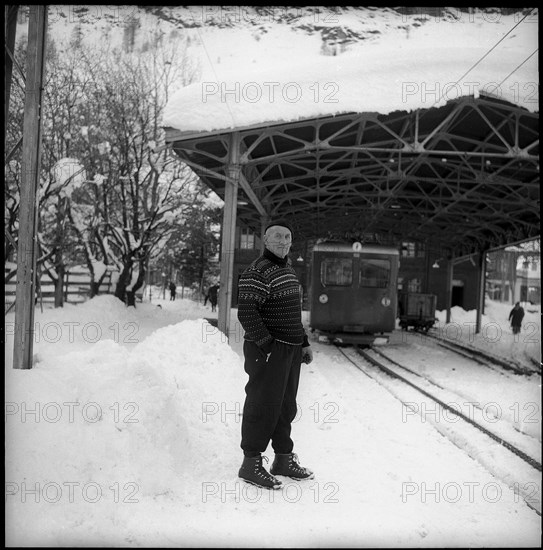 Alfons Julen, Gornergrat train employee. Zermatt ca. 1957