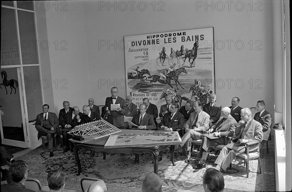 Baron Guy de Rotschild announces construction of race-course in Divonne-les-Bains 1965