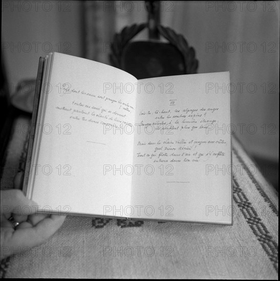 Manuscript of Quatrains Valaisans by Rainer Maria Rilke, 1956