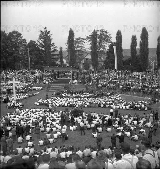 Catholics' Day at the amphitheater in Windisch 1953