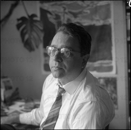 Author Albert Ehrismann at home in Zurich ca. 1960