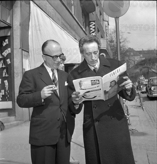 Jean Cocteau, french actor, in Zurich 1950