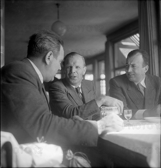 Former ski jumper Sigmund Ruud in Duebendorf 1946