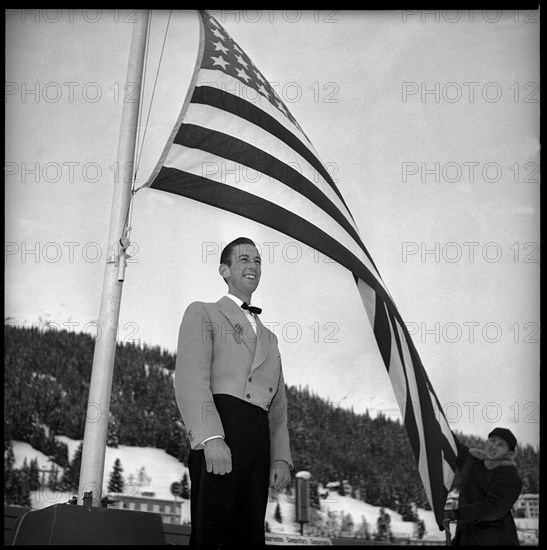 Figure Skating WCH Davos 1953: world champion Hayes Alan Jenkins, USA