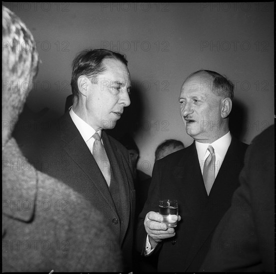 Fridolin Tschudi and Federal Councillor Paul Chaudet 1965