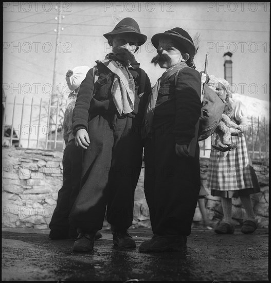 February custom in the Valais, around 1950