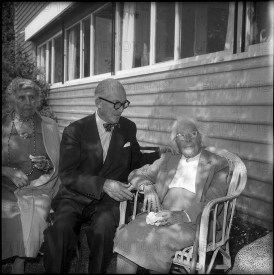 Marie Jeaneret-Perret with her son Albert 1959