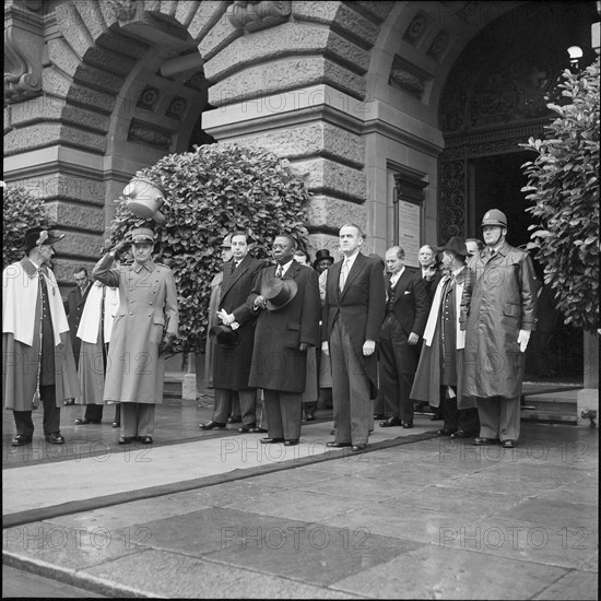 Präsident William S. Tubman in Switzerland 1956