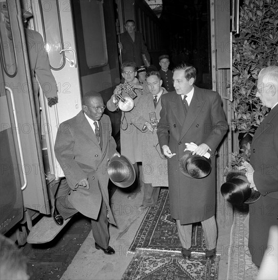 Präsident William S. Tubman in Switzerland 1956