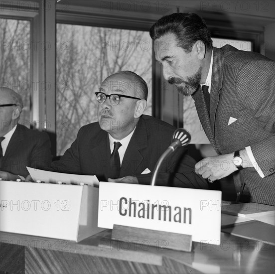 EFTA conference, Geneva 1965. Fritz Brock, Sigmund Treu