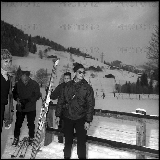 King Bhumibol of Thailand in Gstaad, 1961