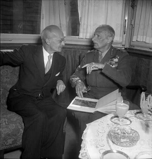 Field Marshal Montgomery with major Lüchinger, Zurich, 1949