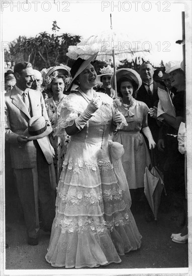 George VI, princess Elizabeth, Queen Elizabeth, princess Maragret. ca. 1950