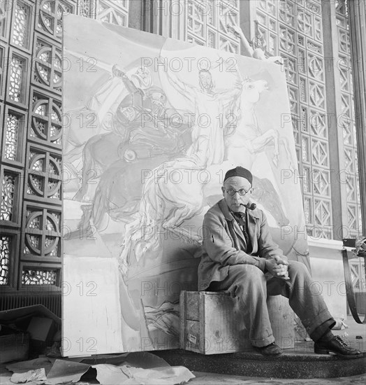 Maurice Barraud, painter around 1945