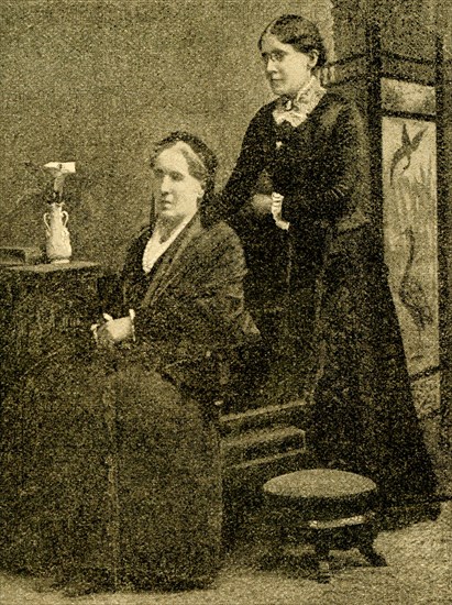 Frances Willard and Her Mother (“Saint Courageous”) - so reads the 1898 caption. Willard referred to her mother as “Saint Courageous.” Frances Elizabeth Caroline Willard (1839 -1898) was an American educator, temperance reformer, and women's suffragist. Willard became the national president of Woman's Christian Temperance Union (WCTU) in 1879, and remained president until her death in 1898.