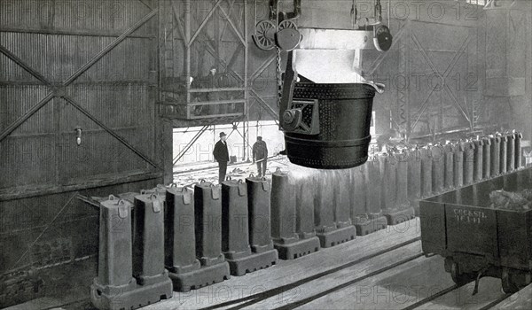 Pouring the Steel Ingots