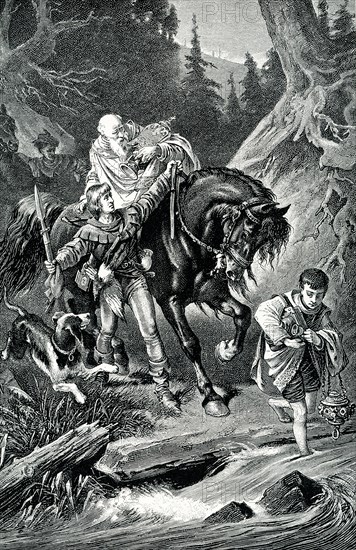 Rudolf of Hapsburg (1218-1291) and Holy Priest. Rudolf, one of the most famous Roman emperors, was even in youth very respectful to the Church. At one time, in the wild mountain passes about his home, he met a poor priest struggling against wind and storm to bear the last sacrament to a dying peasant. Rudolf dismounted, placed the priest upon his horse, and guided him to his destination. He then insisted on the holy man’s retaining the horse as a gift, saying that, having once borne the messenger of God, it could never be used for a lesser purpose. Rudolf I was the first King of Germany from the House of Habsburg. The first of the count-kings of Germany, he reigned from 1273 until his death. Rudolf's election marked the end of the Great Interregnum which had begun after the death of the Hohenstaufen Emperor Frederick II in 1250.