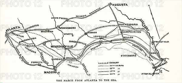 From November 15 until December 21, 1864, Union General William T. Sherman led some 60,000 soldiers on a 285-mile march from Atlanta to Savannah, Georgia. The purpose of Sherman's March to the Sea was to frighten Georgia's civilian population into abandoning the Confederate cause.