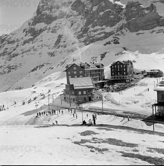 Kleine Scheidegg, Hotel Bellevue des Alpes, 1950.