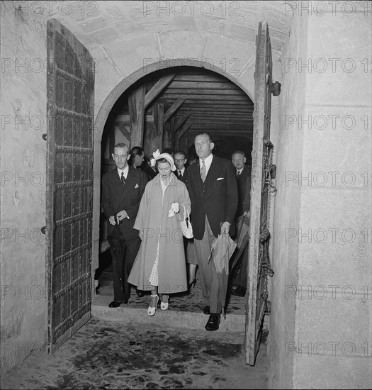 Princess Margaret visits Castle Chillon, 1949.