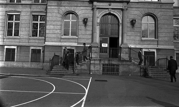 Polling station in Zurich, 1966.