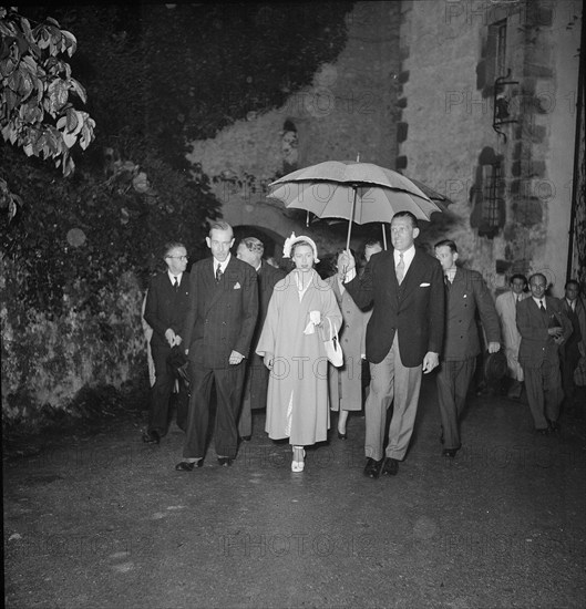 Princess Margaret visits Castle Chillon, 1949.