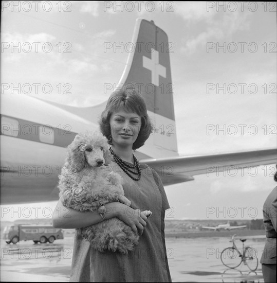 Sophia Loren on a journey through Switzerland 1958.