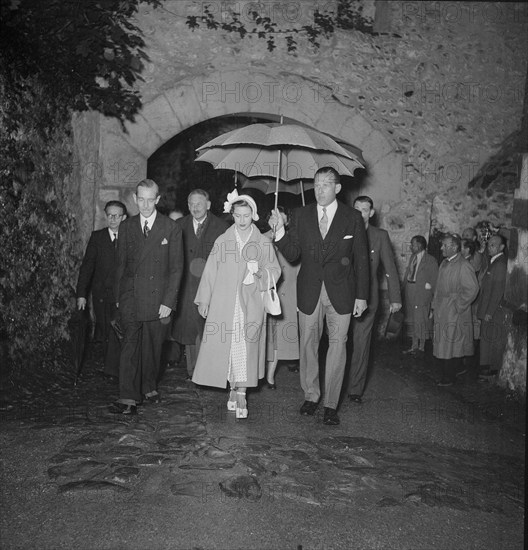 Princess Margaret visits Castle Chillon, 1949.