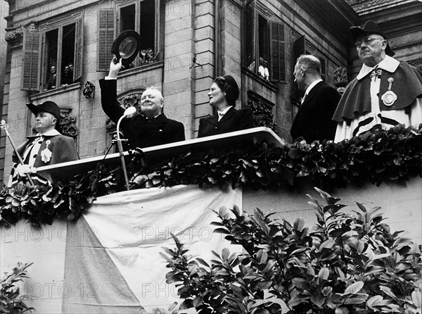 Winston Churchill in Zurich 1946.