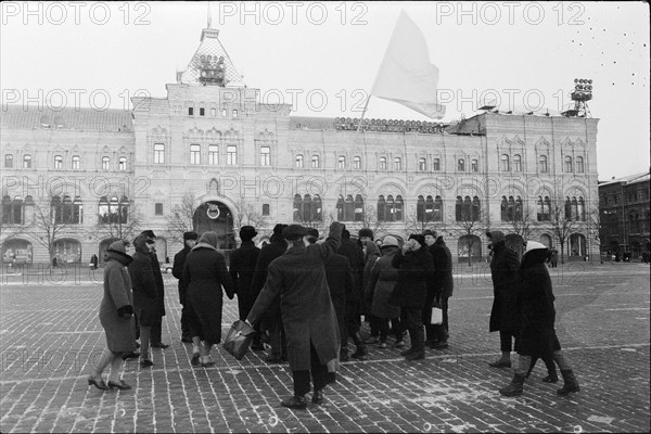 Pacifist Max Daetwyler on the Red Square, Moscow 1964.