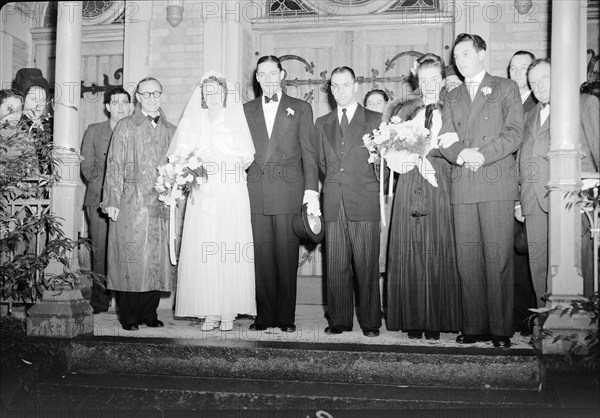 Church wedding of Rosli Ellenberger and Ferdi Kubler, Adliswil 1946.