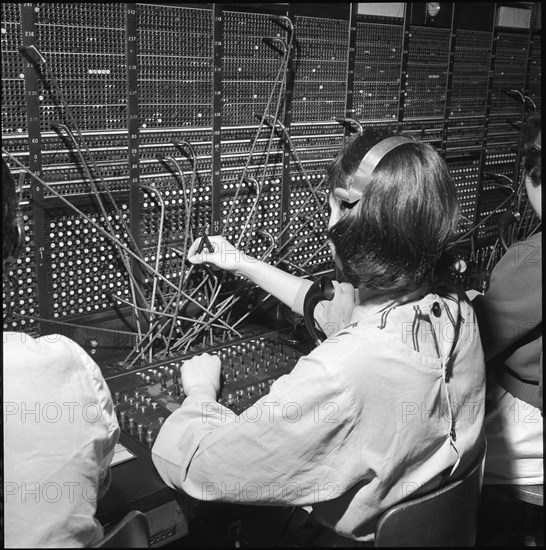 Switchboard in Yverdon 1958.