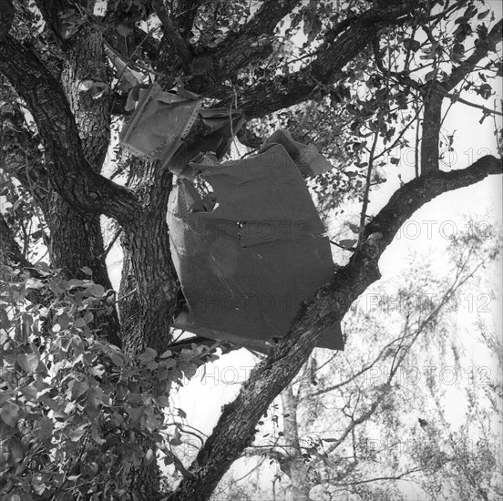 Caravelle crash Durrenasch 1963: remains, tailfin, scene of the accident.