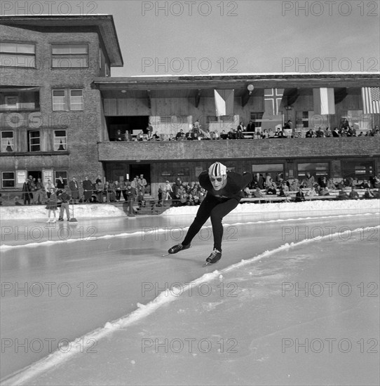 Speed skating WCH in Davos 1960: Torstein Seiersten.