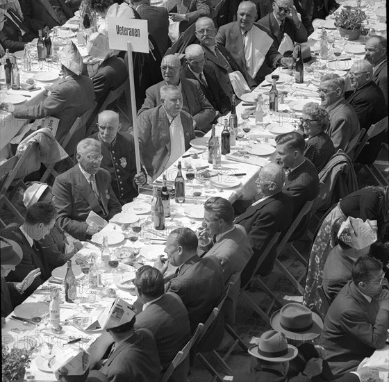 50th anniversary of the Simplon railway tunnel, celebration in the Palace of Stockalper, Brigue 1956.