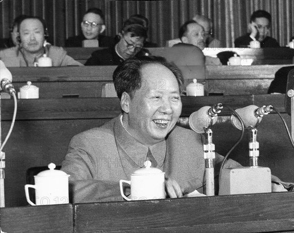 Mao Tse-tung at the national congress 1958.