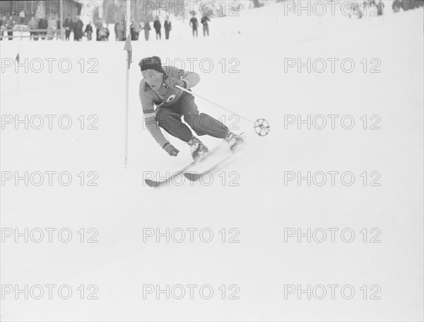 Othmar Schneider, skier from Austria, ca. 1950.