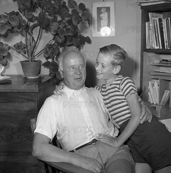 Armin Schweizer with his son, Zurich ca. 1960.