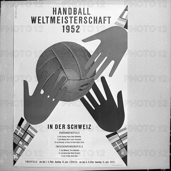 Handball world championship in Switzerland, Poster 1952.