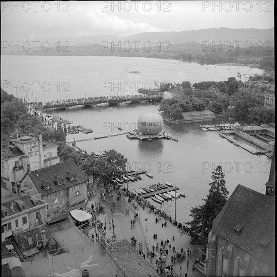 Zurich Festival 1953; balloon on a raft.