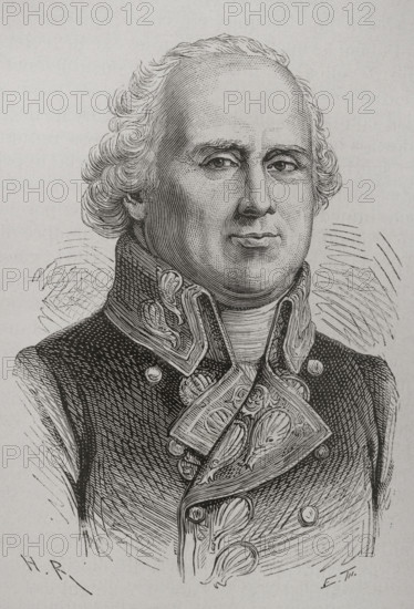 Charles-Francois Lebrun (1739-1824), 1st duc de Plaisance. French statesman. Third Consul of the French Republic (12 December 1799 to 18 May 1804). In 1804 he was appointed Archtreasurer of the Empire by Napoleon Bonaparte. Portrait. Engraving. ""History of the French Revolution"". Volume I, 2nd part, 1879.