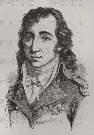 William Sidney Smith (1764-1840). British admiral of the Royal Navy. He served in the American and French revolutionary wars. Portrait. Engraving. ""History of the French Revolution"". Volume I, 2nd part, 1879.