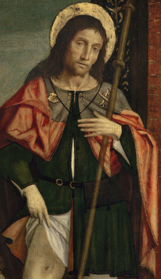 Ambrogio da Fossano, called Bergognone (1453-1523). Italian Renaissance painter. St. Roque, 1505-1510. Oil and tempera on wooden panel. Pinacoteca Castello Sforzesco, Milan, Italy.