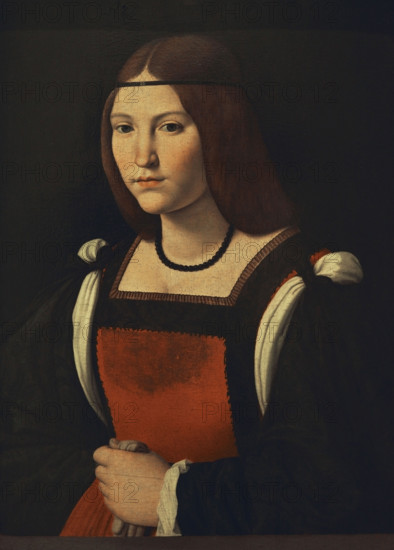 Andrea Solario (ca. 1465-1524). Italian Renaissance painter. Female portrait, 1505-1507. Oil on wooden panel (55 x 42 cm). Pinacoteca Castello Sforzesco, Milan, Italy.