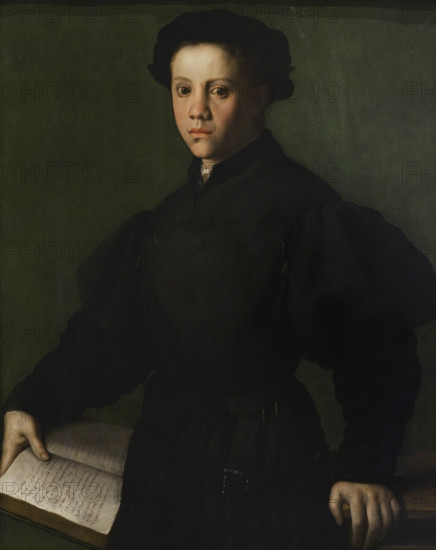 Agnolo Allori (1503-1572), known as Bronzino. Italian painter. Portrait of Lorenzo Lenzi, ca. 1527-1528. Oil on wooden panel (90 x 71 cm). Pinacoteca Castello Sforzesco, Milan, Italy.