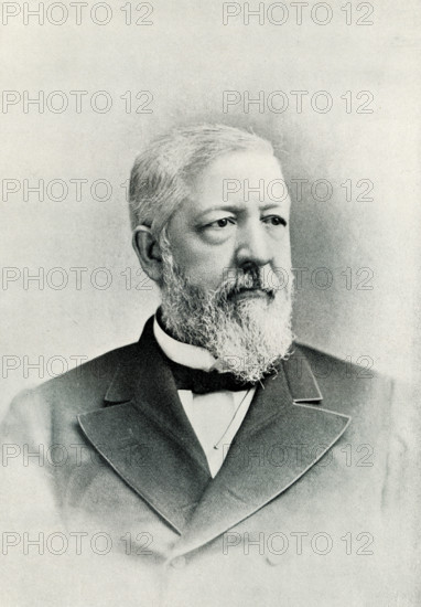 James Gillespie Blaine (1830-1893) was an American politician. He held several public offices, including U.S., representative from Maine from 1863 to 1876 and U.S. Secretary of State in 1881 and from 1889-1892. His improper  use of influence in the case of a railroad in Arkansas prevented his being nominated for president in 1876. He was nominated for president in 1884, but defeated by the Democrats. He was instrumental in bringing about the first Pan American Congress.