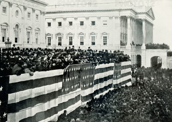 James Abram Garfield (1831-1881) was elected the 20th President of the United States in 1880. His inauguration is shown here. He was constantly harassed by people seeking jobs and was shot by one on July 2, 1881. He died on September 19.