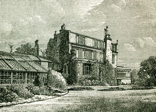 This illustration from John Forster's The Life of Charles Dickens shows the house and conservatory at Gadshill from the meadow. Gadshill was the mansion in the English country of Kent that was the country home of Charles Dickens. Charles Dickens (1812-1870) is one of the best known and most distinguished English novelists. He lived during the Victorian era. Among his best-known works are: A Christmas Carol, David Copperfield, Great Expectations, Oliver Twist, and A Tale of Two Cities.