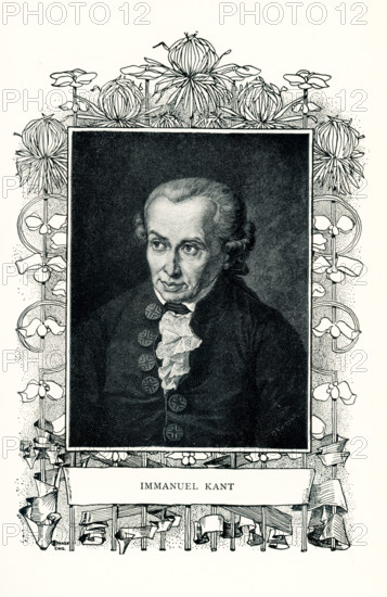 This 1899 illustration shows: “immanuel Kant.” Immanuel Kant (1724–1804) is the central figure in modern philosophy. He synthesized early modern rationalism and empiricism, set the terms for much of nineteenth and twentieth century philosophy, and continues to exercise a significant influence today in metaphysics, epistemology, ethics, political philosophy, aesthetics, and other fields.